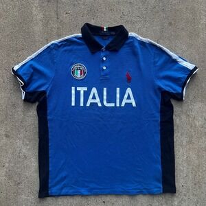Polo Ralph Lauren Italia Blue big pony shirt size XXL